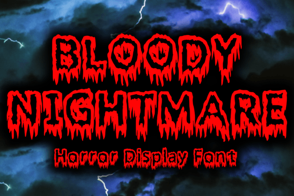 Bloody Nightmare: The Ultimate Horror Display Font