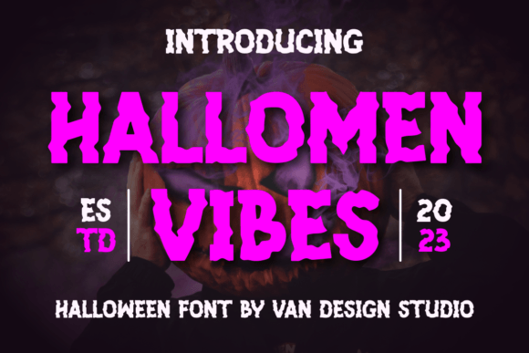 Hallomen Vibes: A Unique Display Font for Creators