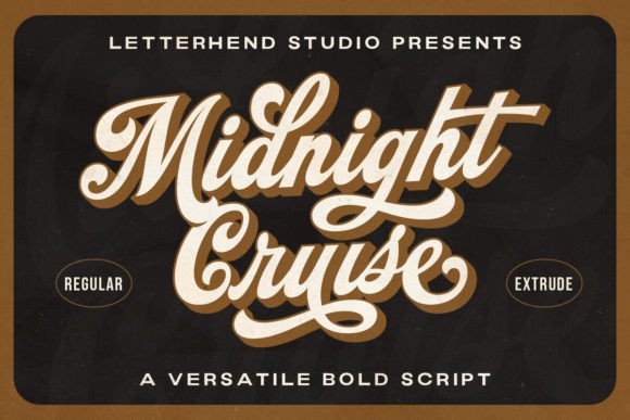 Midnight Cruise: Elevating Your Brand with Bold, Classic Script Typography