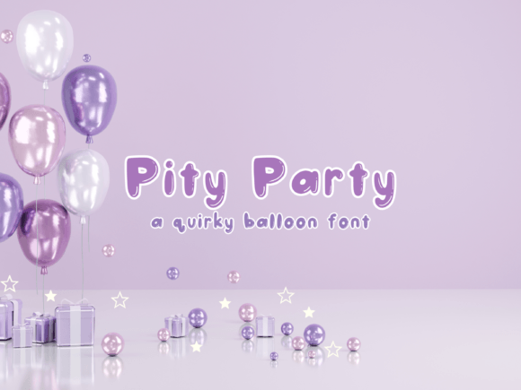 Pity Party: The Whimsical Balloon Font for Festive Designs