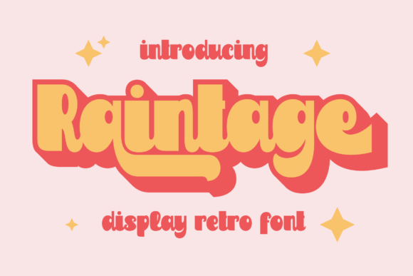 Raintage: A Playfully Nostalgic Display Font for Retro Designs