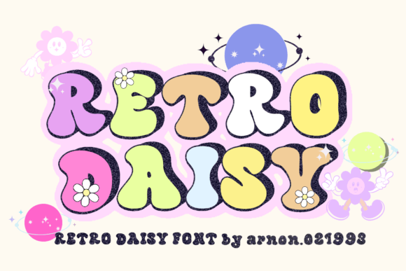 Retro Daisy: A Bubbly Font for Joyful Designs
